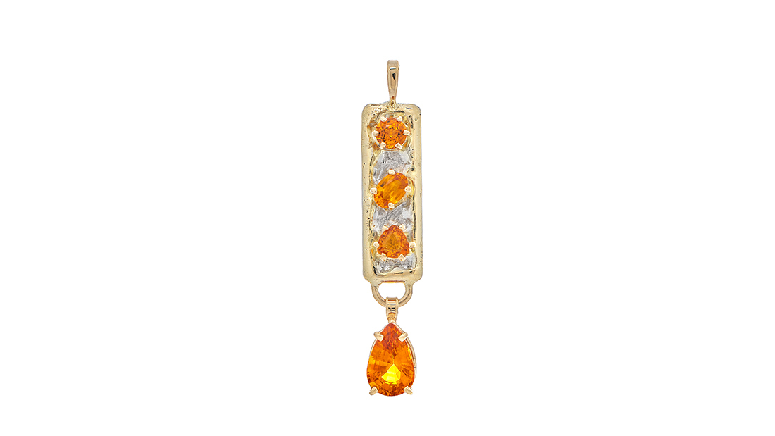 Lg image 14k fusion orange teardrop